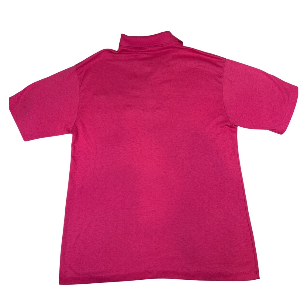Vintage NASCAR Hot Pink Polo Shirt Embroidered Logo USA Made Womens Size Medium - Picture 6 of 7